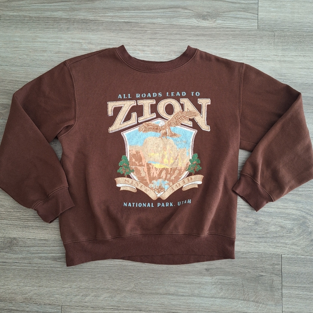 Brown Zion National Park Sweatshirt
